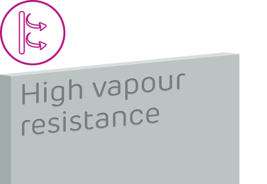 Vapour resistant plasterboard