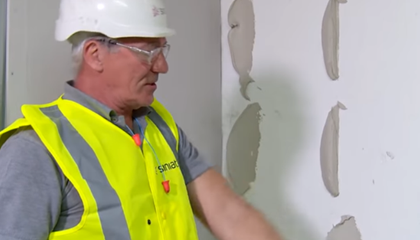 How To - Install plasterboard using Dot & Dab